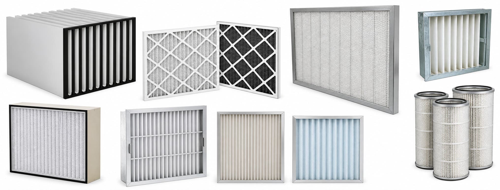HEPA, pre and fine filters